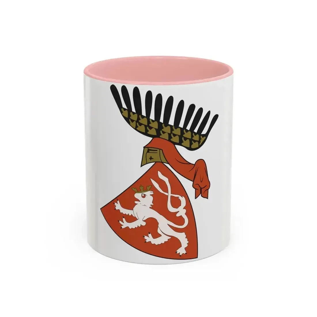 Coat of arms of the Kingdom of Bohemia (Wenceslaus II of Bohemia) - Accent Coffee Mug 11oz Pink - Go Mug Yourself