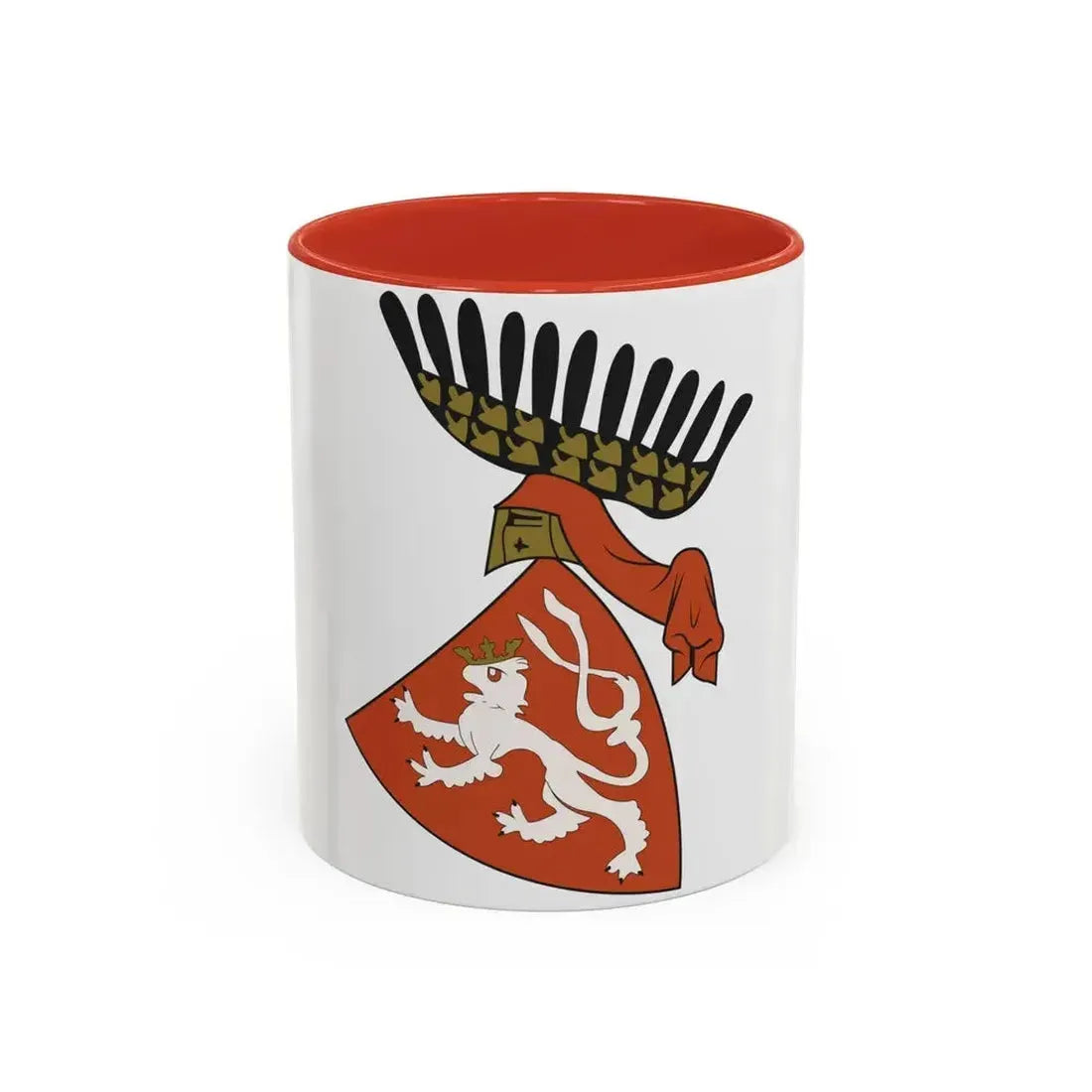 Coat of arms of the Kingdom of Bohemia (Wenceslaus II of Bohemia) - Accent Coffee Mug 11oz Red - Go Mug Yourself