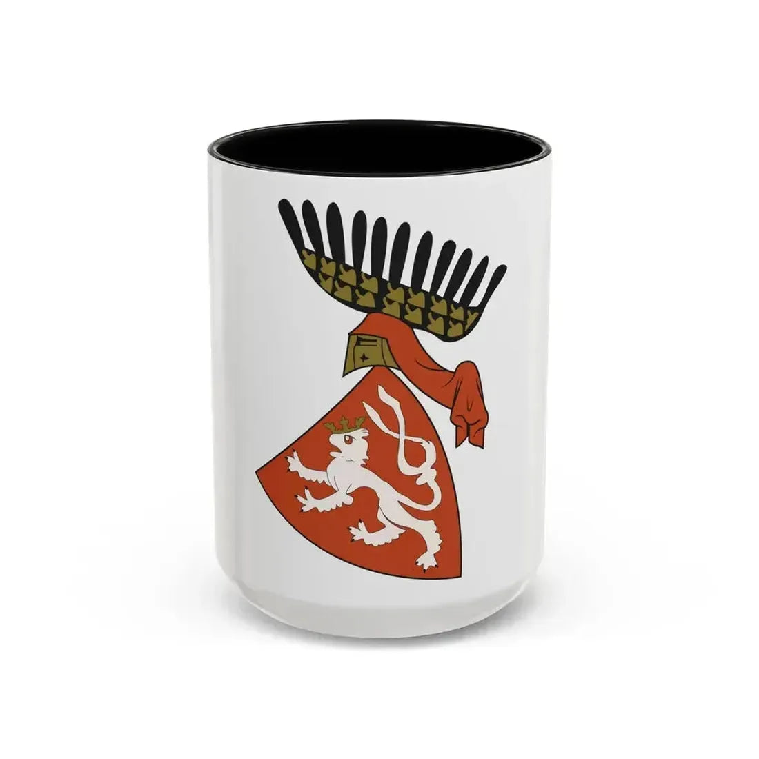 Coat of arms of the Kingdom of Bohemia (Wenceslaus II of Bohemia) - Accent Coffee Mug 15oz Black - Go Mug Yourself