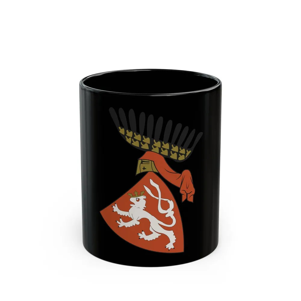 Coat of arms of the Kingdom of Bohemia (Wenceslaus II of Bohemia) - Black Coffee Mug-11oz-Go Mug Yourself