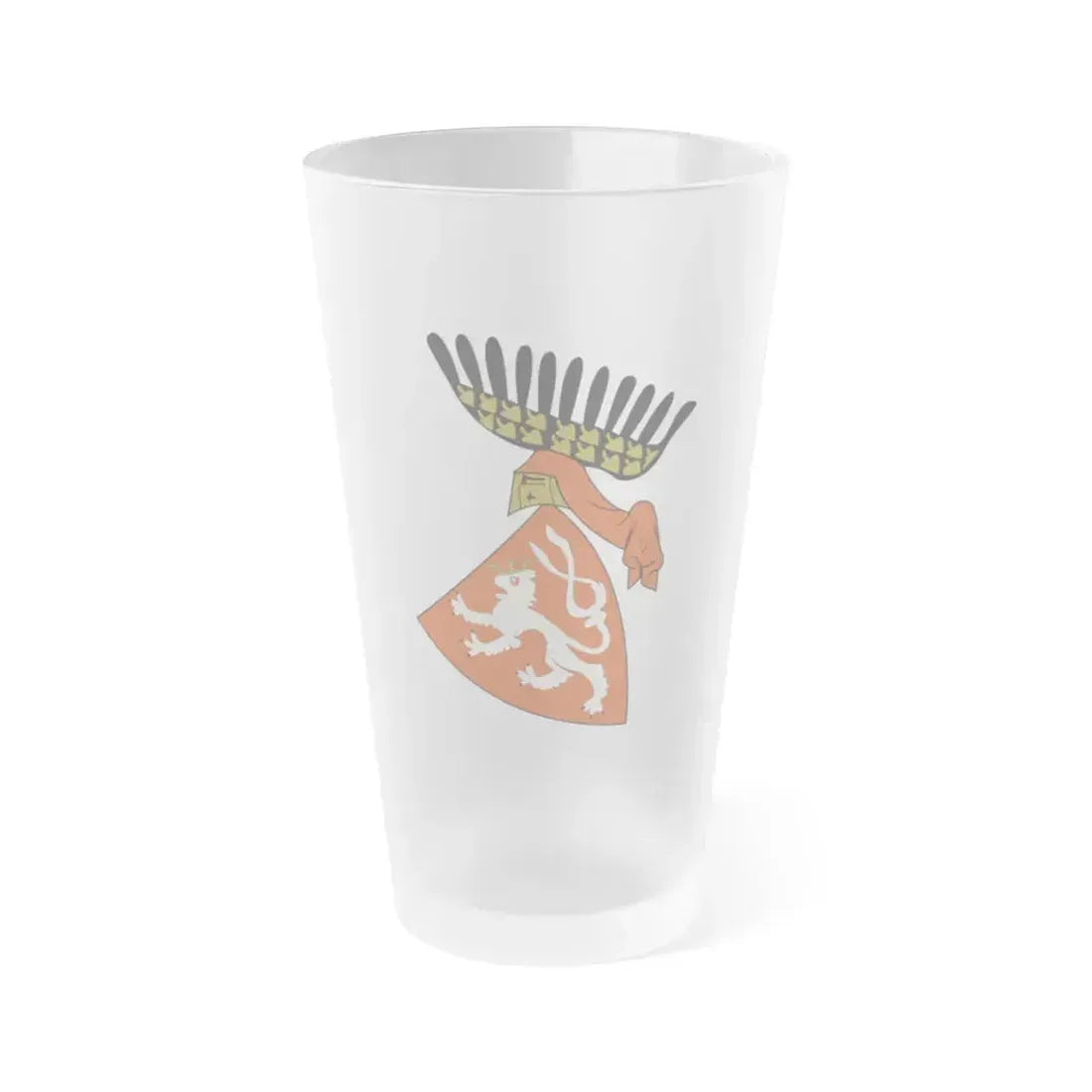 Coat of arms of the Kingdom of Bohemia (Wenceslaus II of Bohemia) - Frosted Pint Glass 16oz 16oz Frosted - Go Mug Yourself