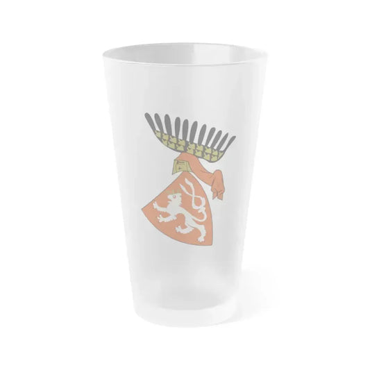 Coat of arms of the Kingdom of Bohemia (Wenceslaus II of Bohemia) - Frosted Pint Glass 16oz 16oz Frosted - Go Mug Yourself