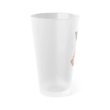 Coat of arms of the Kingdom of Bohemia (Wenceslaus II of Bohemia) - Frosted Pint Glass 16oz - Go Mug Yourself