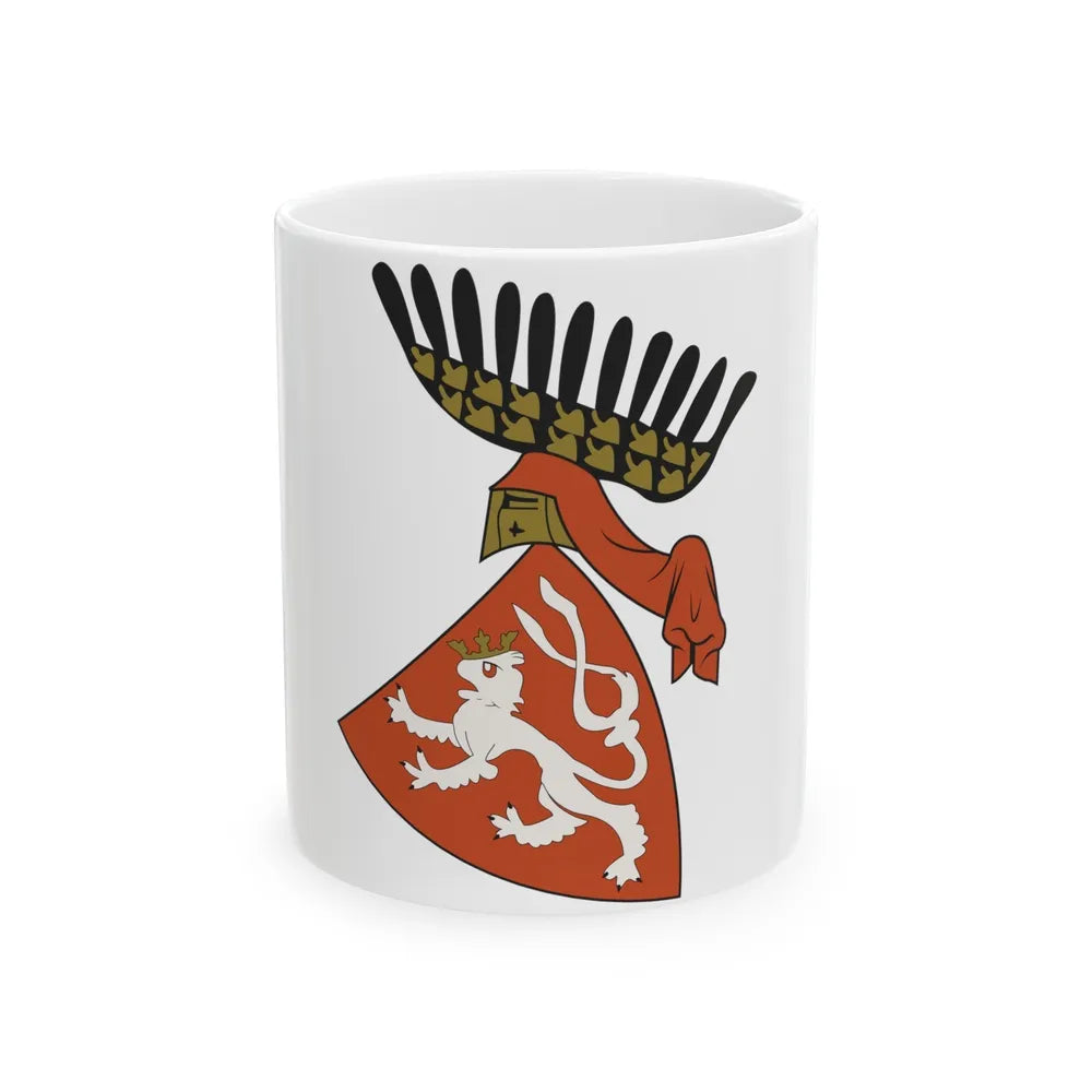 Coat of arms of the Kingdom of Bohemia (Wenceslaus II of Bohemia) - White Coffee Mug-11oz-Go Mug Yourself