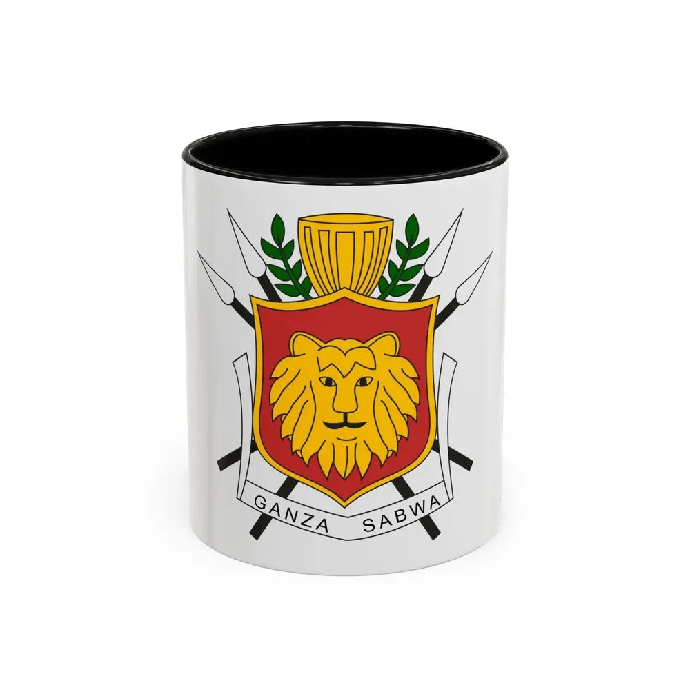 Coat of arms of the Kingdom of Burundi - Accent Coffee Mug 11oz Black - Go Mug Yourself