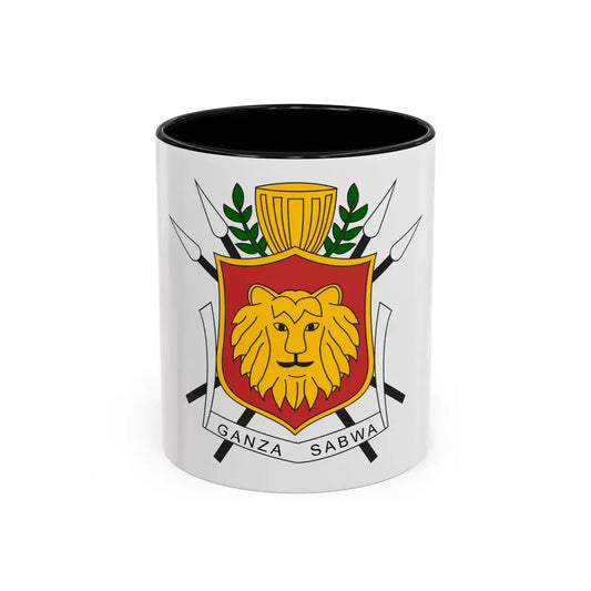 Coat of arms of the Kingdom of Burundi - Accent Coffee Mug 11oz Black - Go Mug Yourself