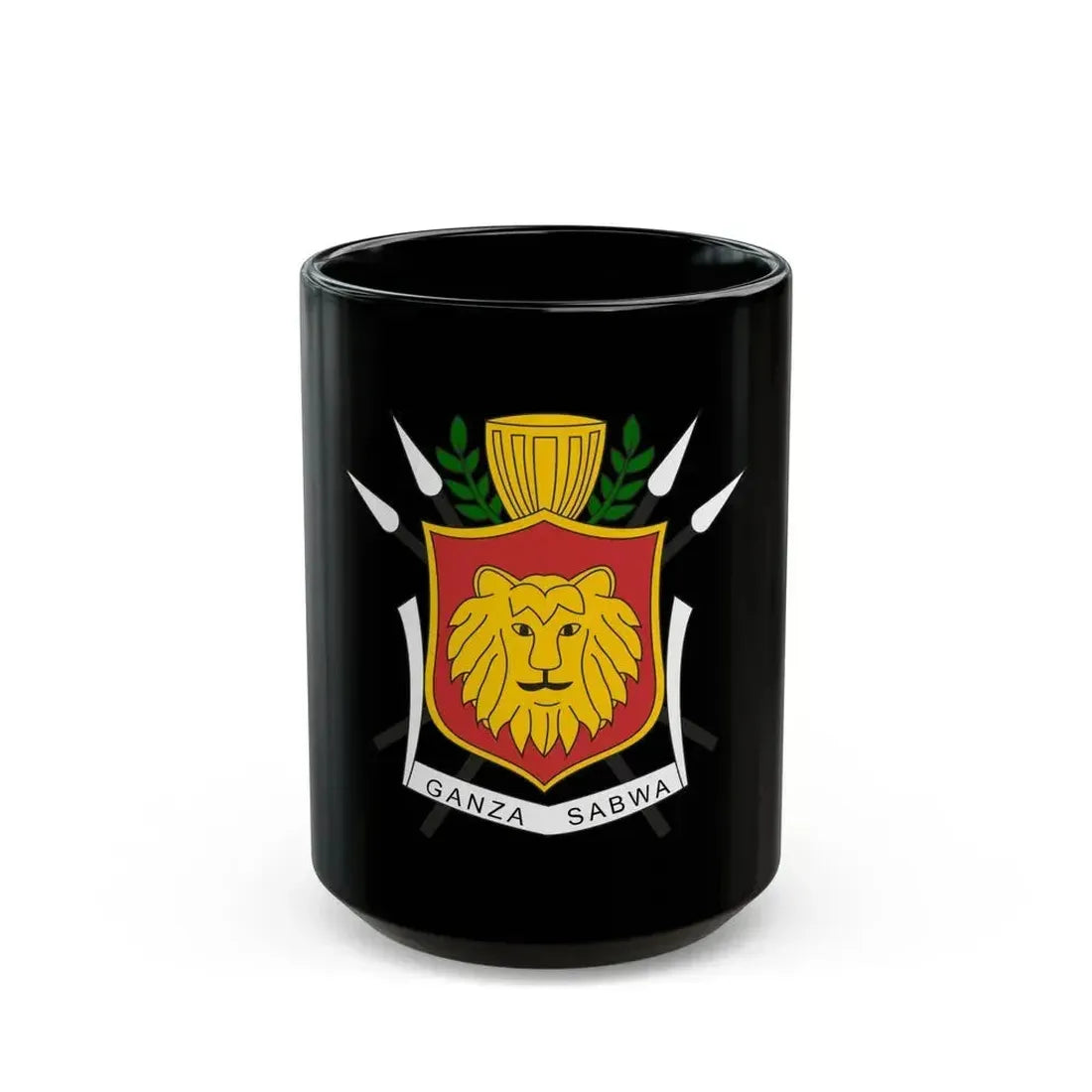 Coat of arms of the Kingdom of Burundi - Black Coffee Mug 15oz - Go Mug Yourself