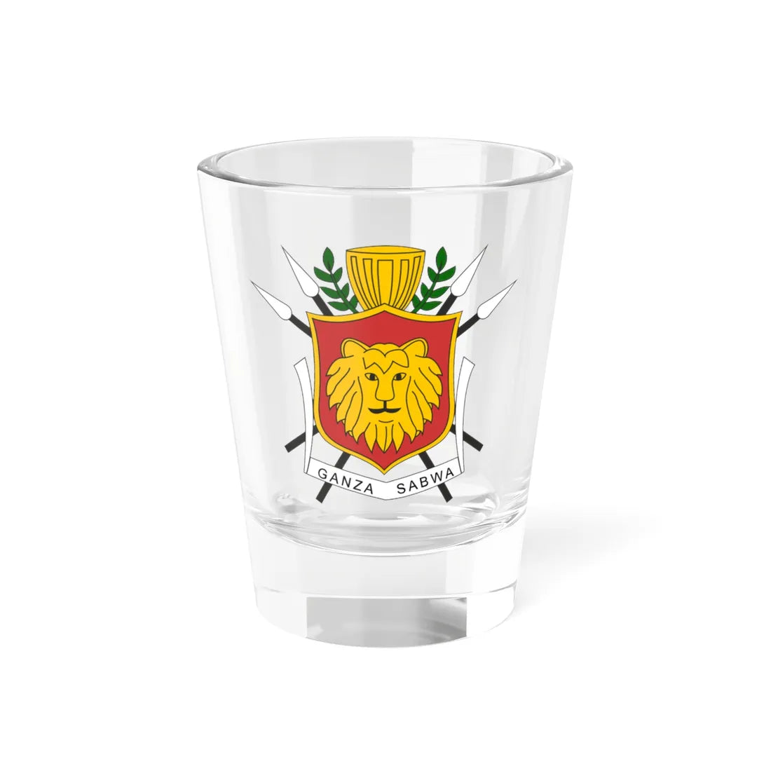 Coat of arms of the Kingdom of Burundi (Burundi) (Coat of Arms) Shot Glass 1.5oz 1.5oz - Go Mug Yourself