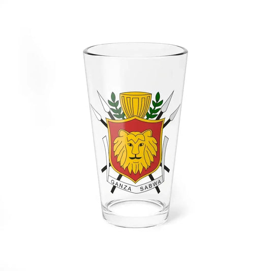 Coat of arms of the Kingdom of Burundi - Pint Glass 16oz 16oz - Go Mug Yourself