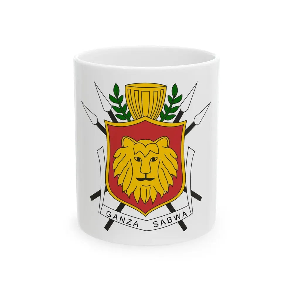 Coat of arms of the Kingdom of Burundi - White Coffee Mug 11oz - Go Mug Yourself