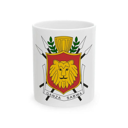Coat of arms of the Kingdom of Burundi - White Coffee Mug 11oz - Go Mug Yourself