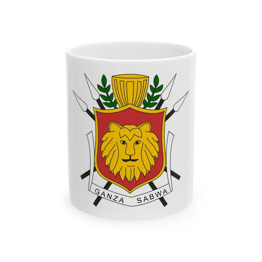 Coat of arms of the Kingdom of Burundi - White Coffee Mug 11oz - Go Mug Yourself