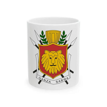 Coat of arms of the Kingdom of Burundi - White Coffee Mug 11oz - Go Mug Yourself