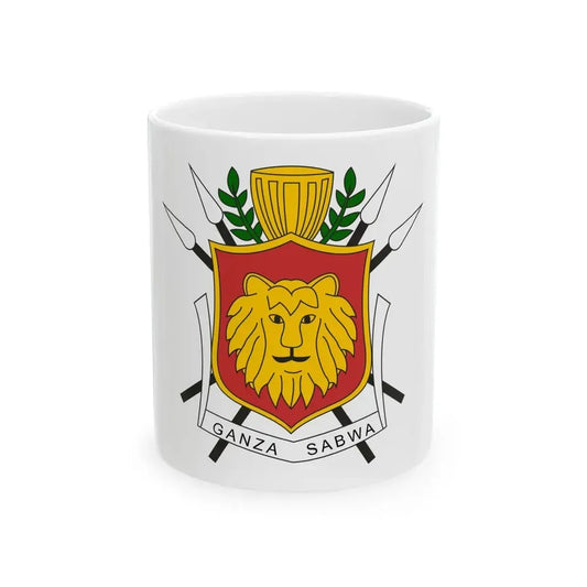 Coat of arms of the Kingdom of Burundi - White Coffee Mug 11oz - Go Mug Yourself