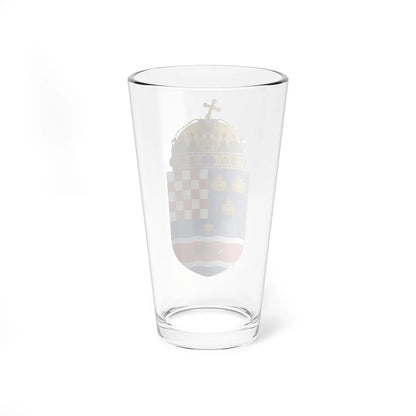 Coat of Arms of the Kingdom of Croatia-Slavonia (Croatia) (Coat of Arms) Pint Glass 16oz - Go Mug Yourself