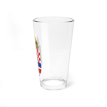 Coat of Arms of the Kingdom of Croatia-Slavonia (Croatia) (Coat of Arms) Pint Glass 16oz - Go Mug Yourself