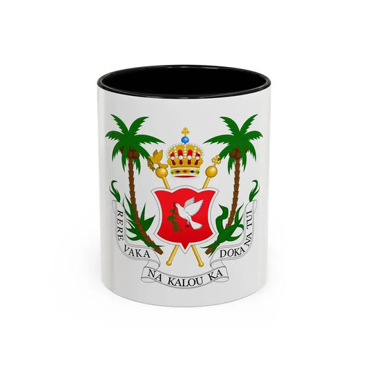 Coat of arms of the Kingdom of Fiji (1871-1874) - Accent Coffee Mug 11oz Black - Go Mug Yourself