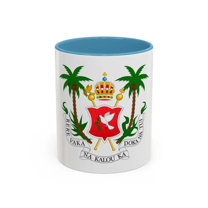 Coat of arms of the Kingdom of Fiji (1871-1874) - Accent Coffee Mug 11oz Light Blue - Go Mug Yourself