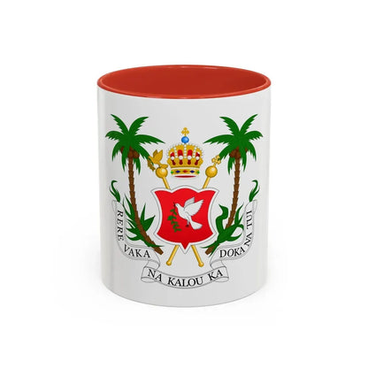 Coat of arms of the Kingdom of Fiji (1871-1874) - Accent Coffee Mug 11oz Red - Go Mug Yourself