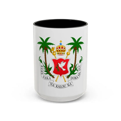 Coat of arms of the Kingdom of Fiji (1871-1874) - Accent Coffee Mug 15oz Black - Go Mug Yourself