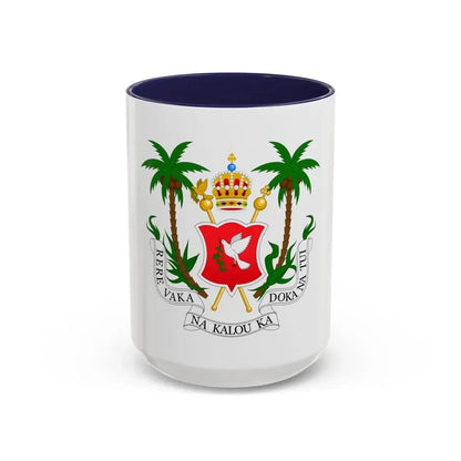 Coat of arms of the Kingdom of Fiji (1871-1874) - Accent Coffee Mug 15oz Navy - Go Mug Yourself