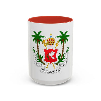 Coat of arms of the Kingdom of Fiji (1871-1874) - Accent Coffee Mug 15oz Red - Go Mug Yourself
