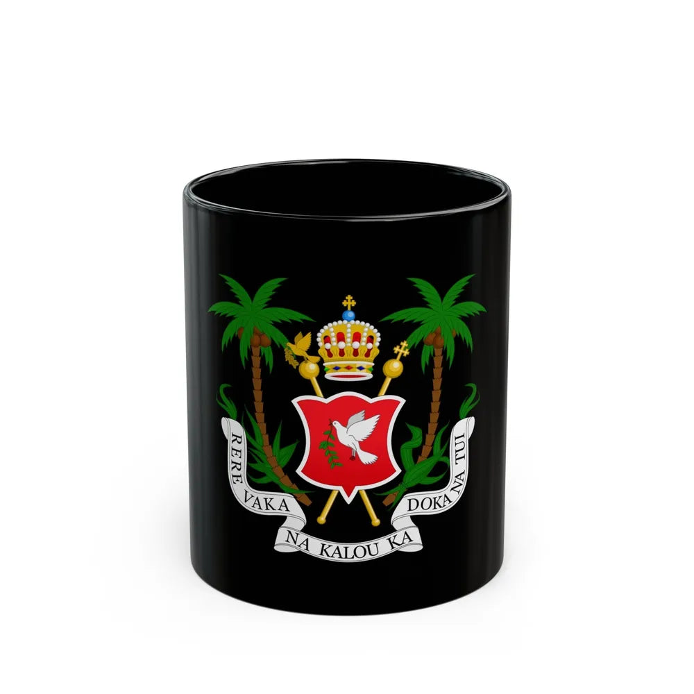 Coat of arms of the Kingdom of Fiji (1871-1874) - Black Coffee Mug-11oz-Go Mug Yourself