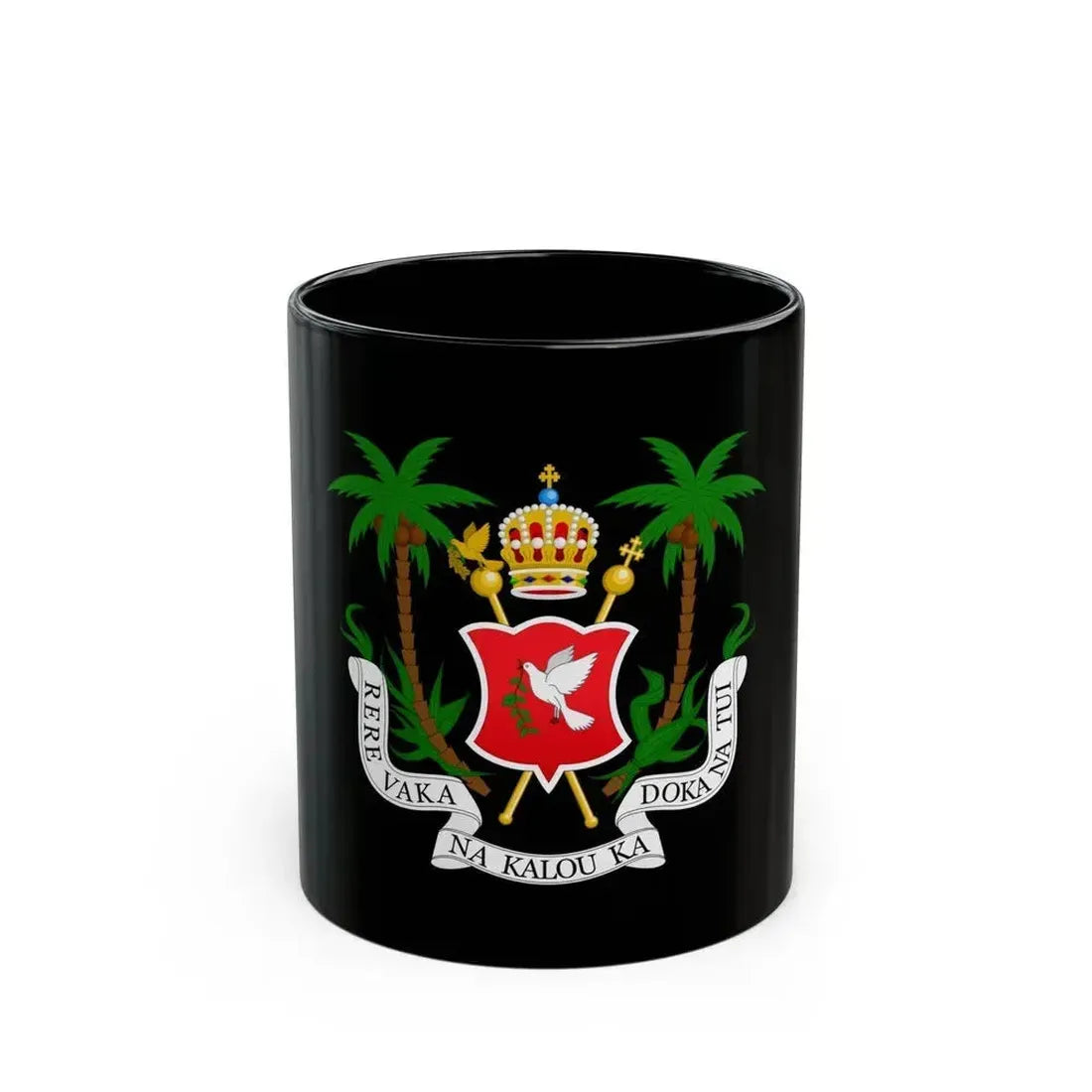 Coat of arms of the Kingdom of Fiji (1871-1874) - Black Coffee Mug 11oz - Go Mug Yourself