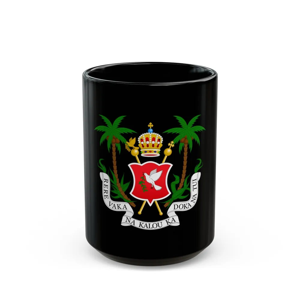 Coat of arms of the Kingdom of Fiji (1871-1874) - Black Coffee Mug-15oz-Go Mug Yourself