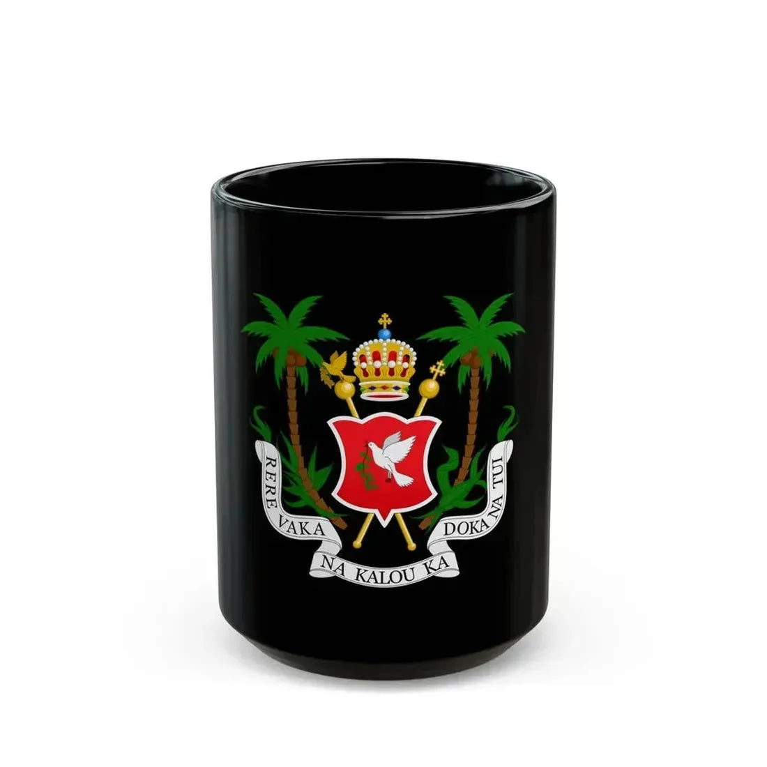 Coat of arms of the Kingdom of Fiji (1871-1874) - Black Coffee Mug 15oz - Go Mug Yourself