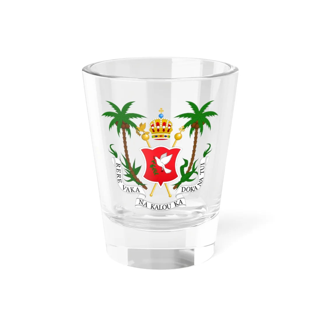 Coat of arms of the Kingdom of Fiji 1871-1874 (Fiji) (Coat of Arms) Shot Glass 1.5oz 1.5oz - Go Mug Yourself