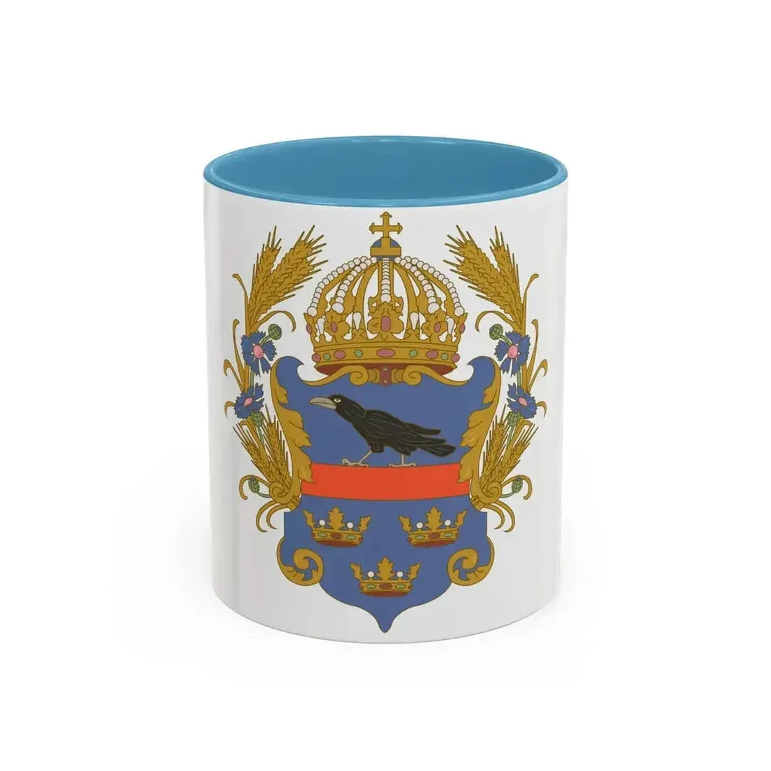 Coat of arms of the Kingdom of Galicia and Lodomeria - Accent Coffee Mug 11oz Light Blue - Go Mug Yourself