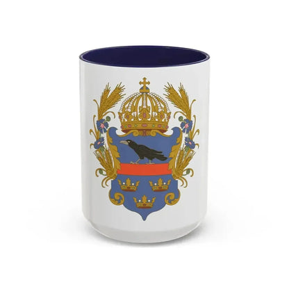 Coat of arms of the Kingdom of Galicia and Lodomeria - Accent Coffee Mug 15oz Navy - Go Mug Yourself