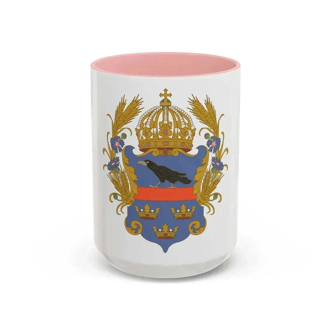 Coat of arms of the Kingdom of Galicia and Lodomeria - Accent Coffee Mug 15oz Pink - Go Mug Yourself