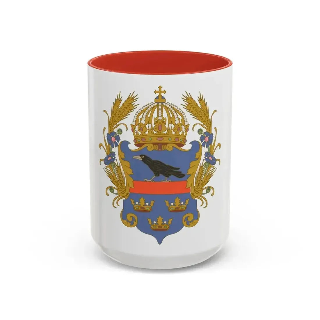 Coat of arms of the Kingdom of Galicia and Lodomeria - Accent Coffee Mug 15oz Red - Go Mug Yourself