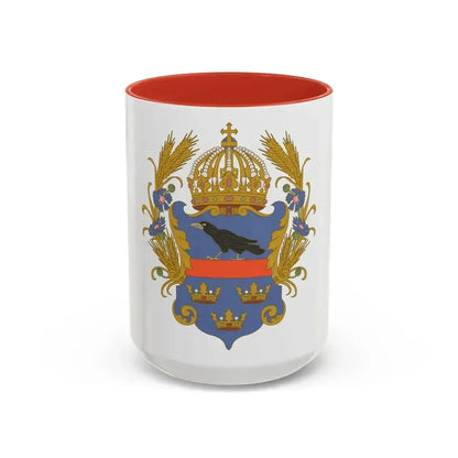 Coat of arms of the Kingdom of Galicia and Lodomeria - Accent Coffee Mug 15oz Red - Go Mug Yourself