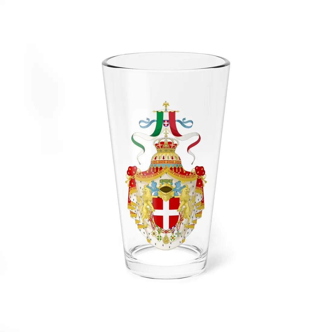 Coat of arms of the Kingdom of Italy 1890 (Italy) (Coat of Arms) Pint Glass 16oz 16oz - Go Mug Yourself
