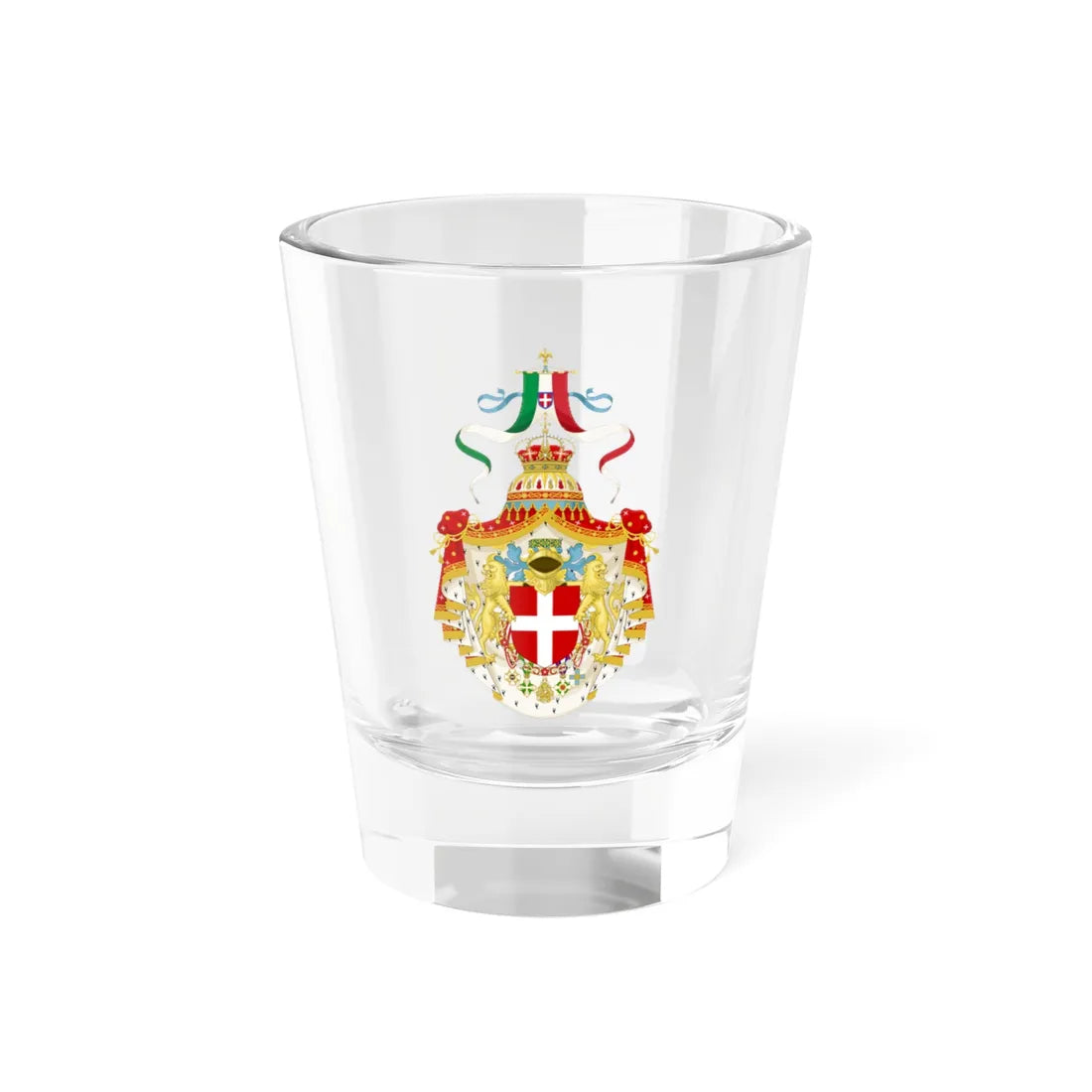 Coat of arms of the Kingdom of Italy 1890 (Italy) (Coat of Arms) Shot Glass 1.5oz 1.5oz - Go Mug Yourself