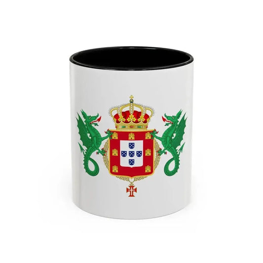 Coat of Arms of the Kingdom of Portugal 1640-1910 - Accent Coffee Mug 11oz Black - Go Mug Yourself