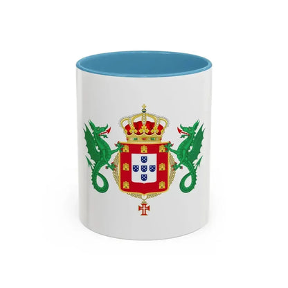 Coat of Arms of the Kingdom of Portugal 1640-1910 - Accent Coffee Mug 11oz Light Blue - Go Mug Yourself
