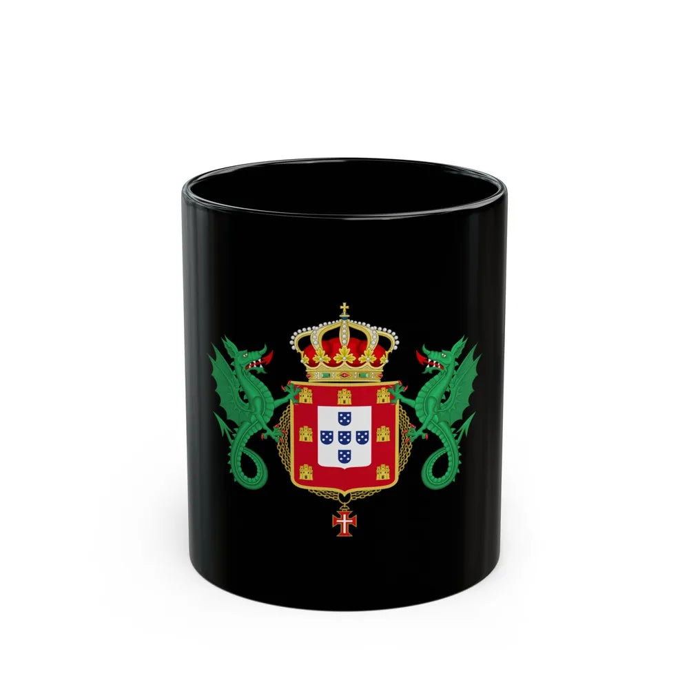 Coat of Arms of the Kingdom of Portugal 1640-1910 - Black Coffee Mug-11oz-Go Mug Yourself