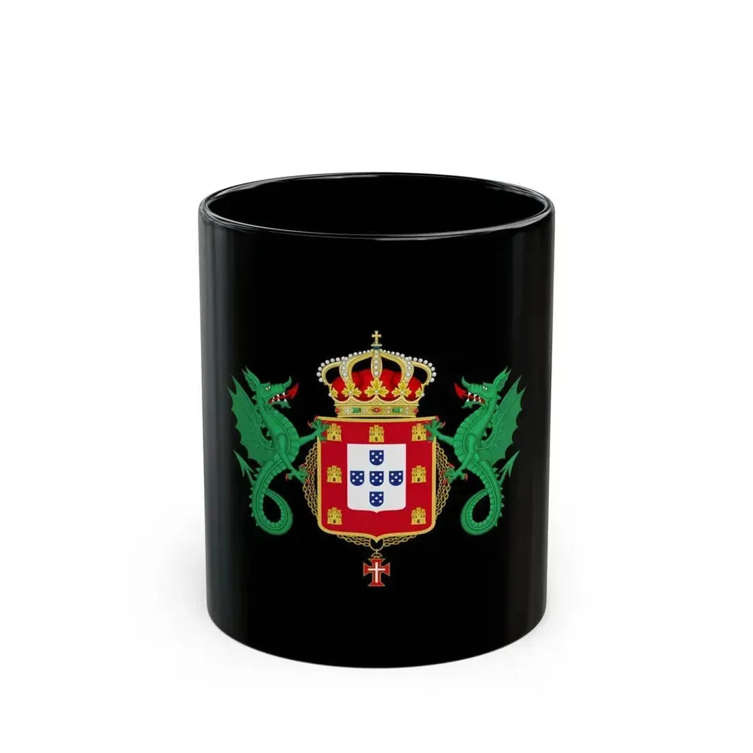 Coat of Arms of the Kingdom of Portugal 1640-1910 - Black Coffee Mug 11oz - Go Mug Yourself