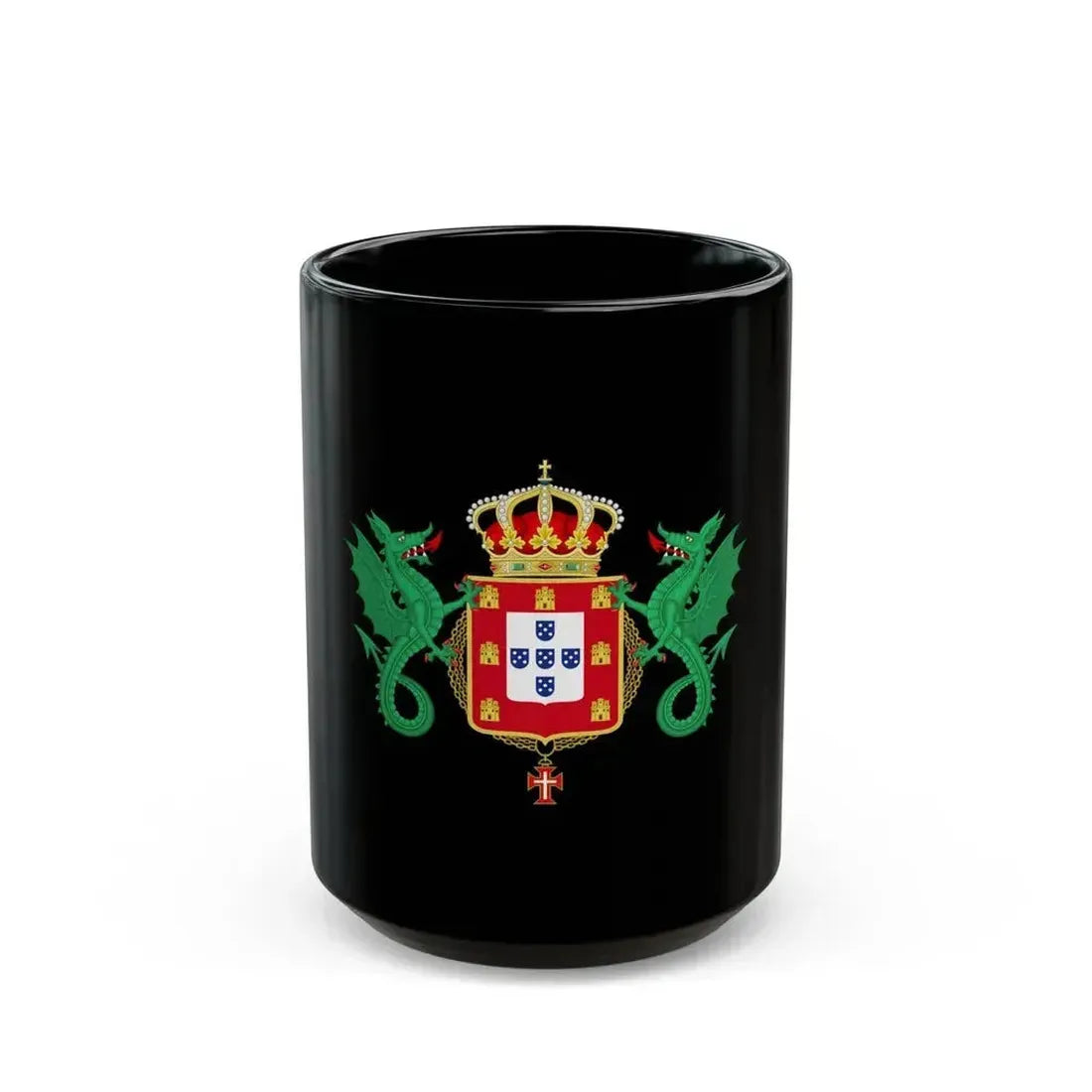 Coat of Arms of the Kingdom of Portugal 1640-1910 - Black Coffee Mug 15oz - Go Mug Yourself