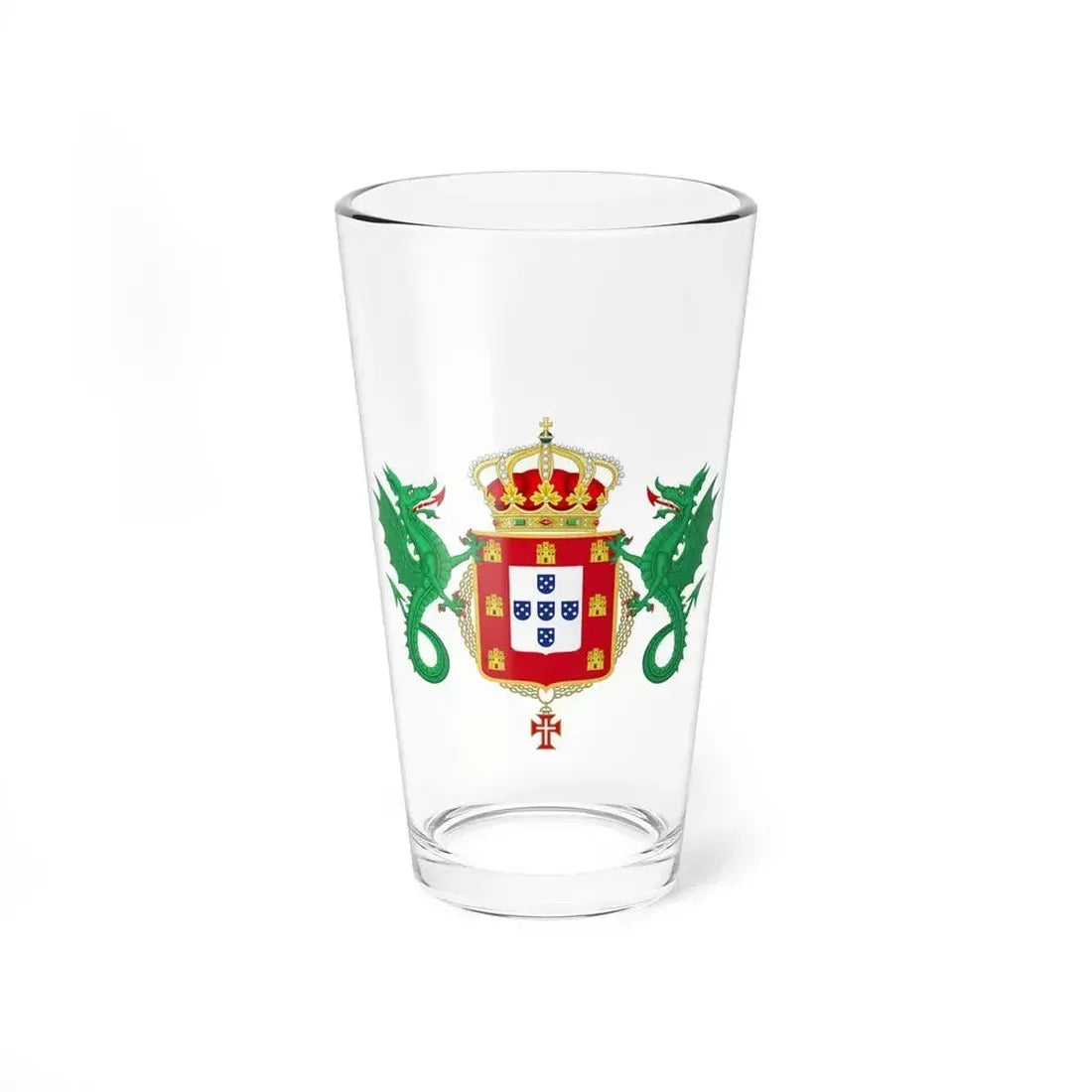 Coat of Arms of the Kingdom of Portugal 1640-1910 - Pint Glass 16oz 16oz - Go Mug Yourself