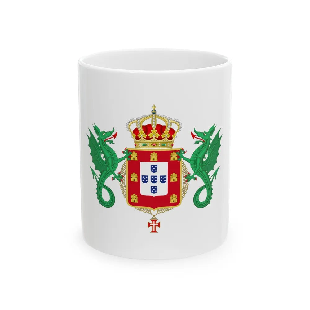 Coat of Arms of the Kingdom of Portugal 1640-1910 - White Coffee Mug-11oz-Go Mug Yourself