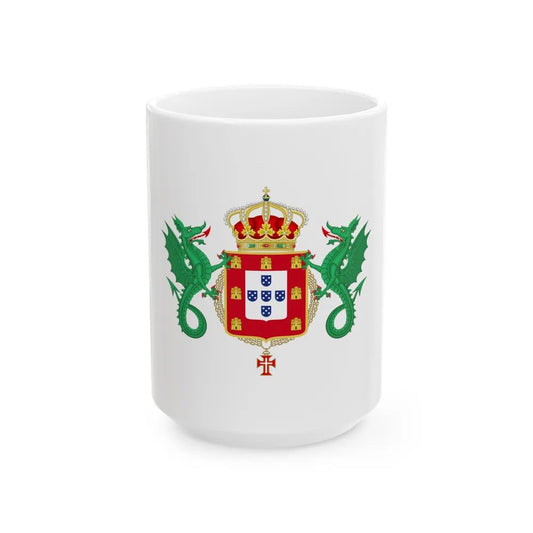 Coat of Arms of the Kingdom of Portugal 1640-1910 - White Coffee Mug-15oz-Go Mug Yourself