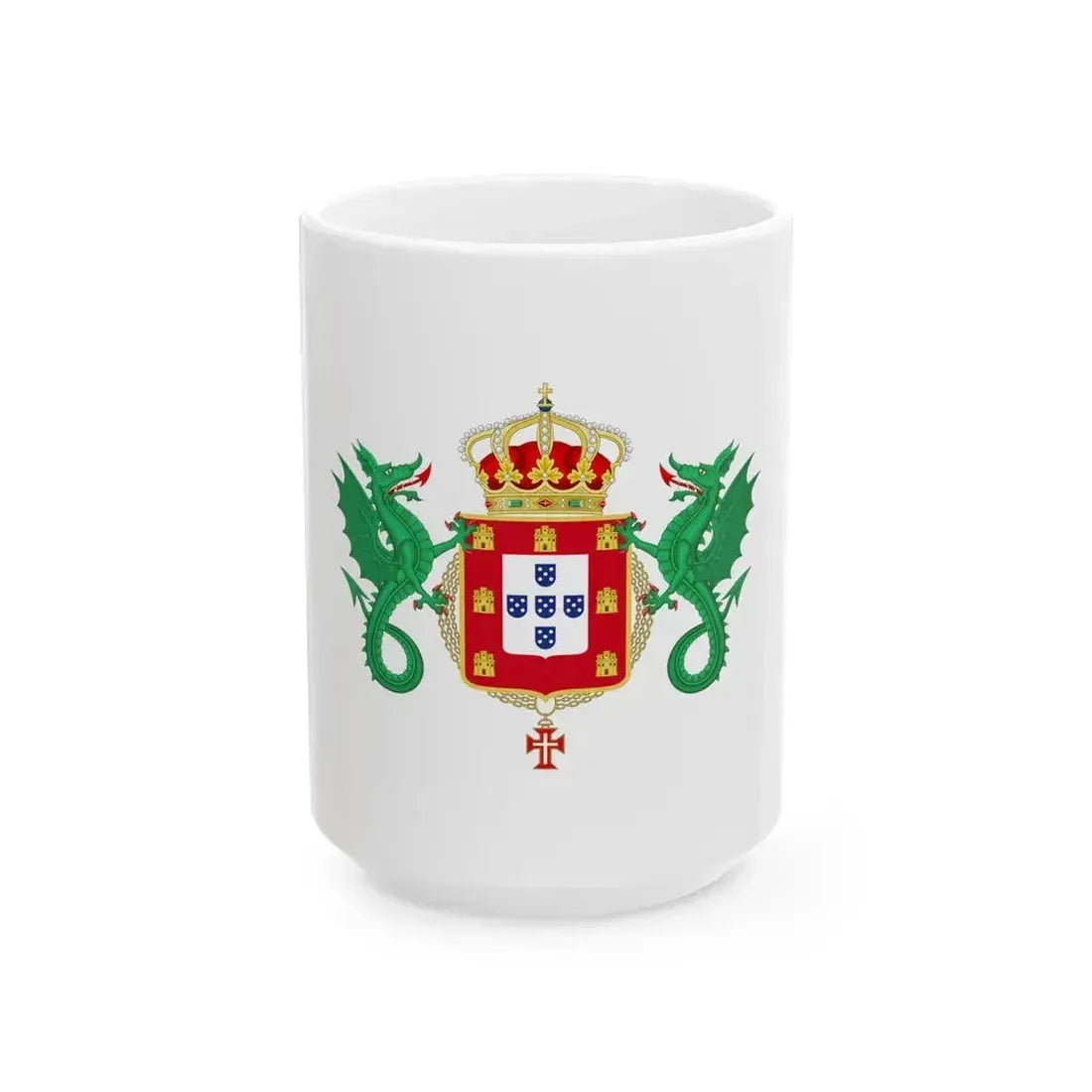 Coat of Arms of the Kingdom of Portugal 1640-1910 - White Coffee Mug 15oz - Go Mug Yourself