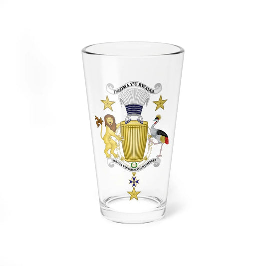 Coat of Arms of the Kingdom of Rwanda 1959-1962 (Rwanda) (Coat of Arms) Pint Glass 16oz 16oz - Go Mug Yourself