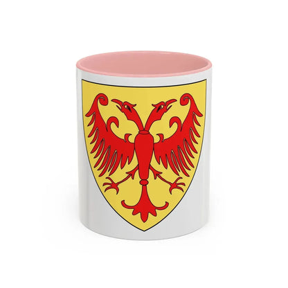 Coat of arms of the Kingdom of Serbia (medieval) - Accent Coffee Mug 11oz Pink - Go Mug Yourself