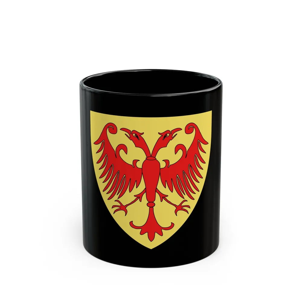 Coat of arms of the Kingdom of Serbia (medieval) - Black Coffee Mug-11oz-Go Mug Yourself